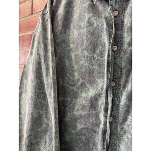 Vintage Pier Connection Paisley Button Up Shirt Mens M Cotton 90s